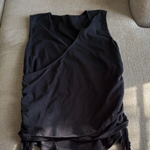 INC International Concepts Black Sleeveless Blouse